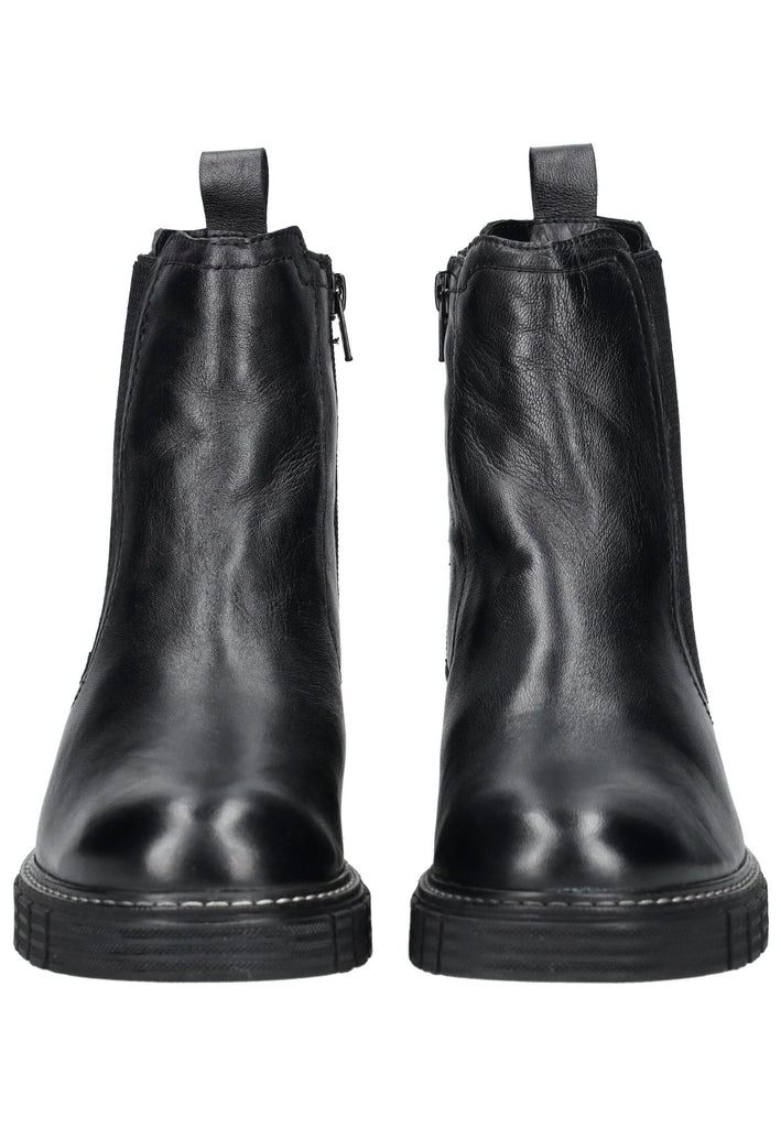 s.Oliver Stiefelette Leder/Textil Schwarz