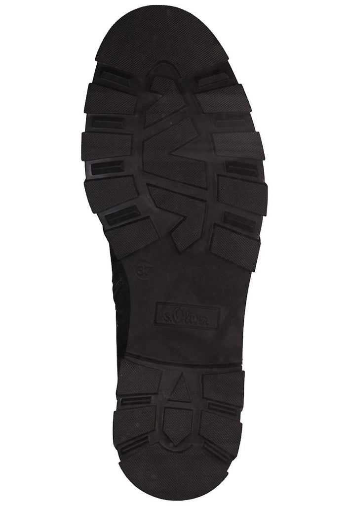 s.Oliver Stiefelette Leder/Textil Schwarz