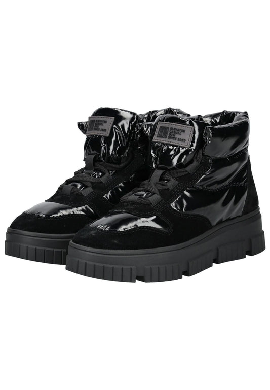s.Oliver Stiefelette Leder/Textil Schwarz Warmfutter