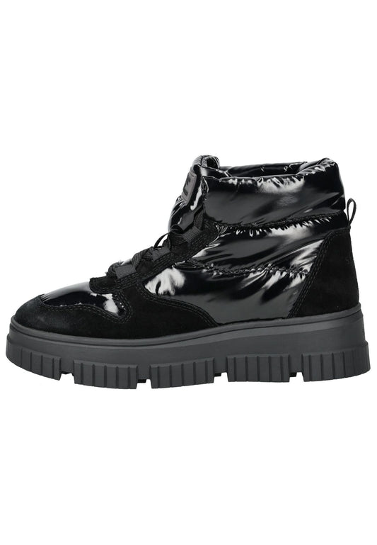 s.Oliver Stiefelette Leder/Textil Schwarz Warmfutter