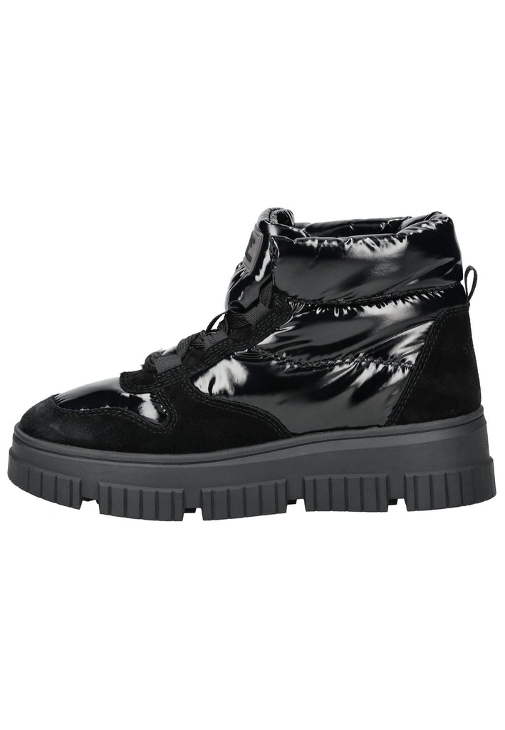 s.Oliver Stiefelette Leder/Textil Schwarz Warmfutter