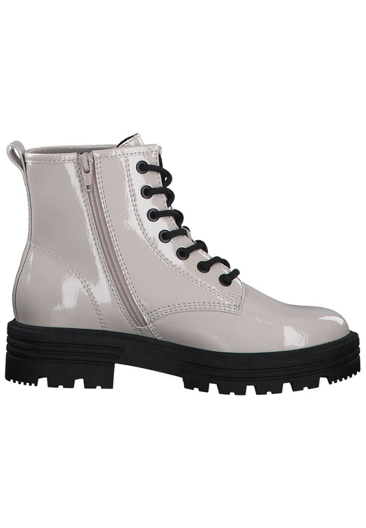 s.Oliver Stiefelette Lederimitat Cream