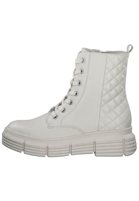 s.Oliver Stiefelette Lederimitat Cream
