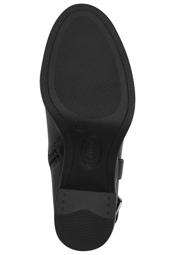 s.Oliver Stiefelette Lederimitat Schwarz