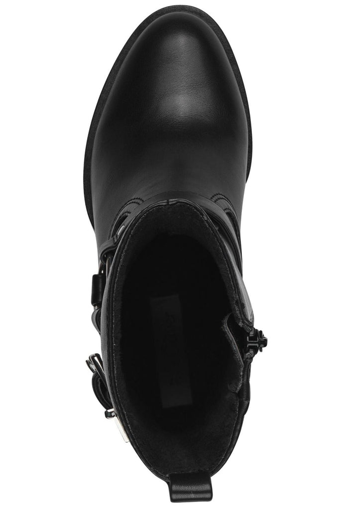 s.Oliver Stiefelette Lederimitat Schwarz