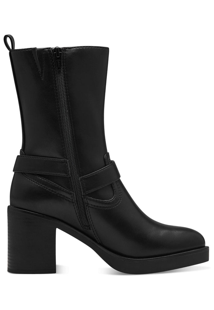 s.Oliver Stiefelette Lederimitat Schwarz