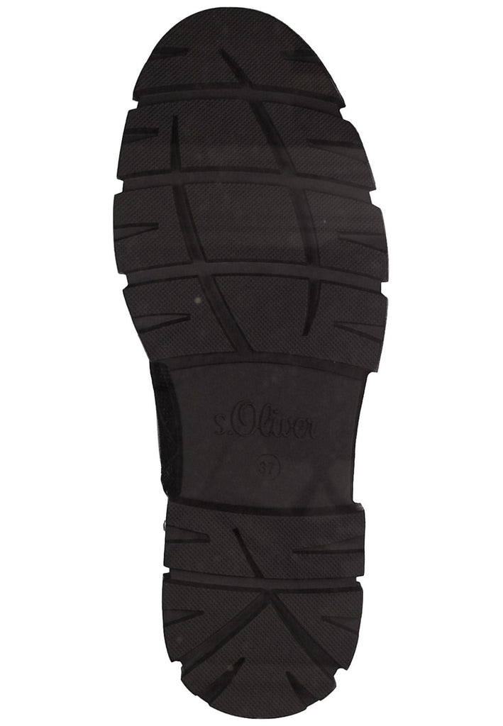 s.Oliver Stiefelette Lederimitat Schwarz