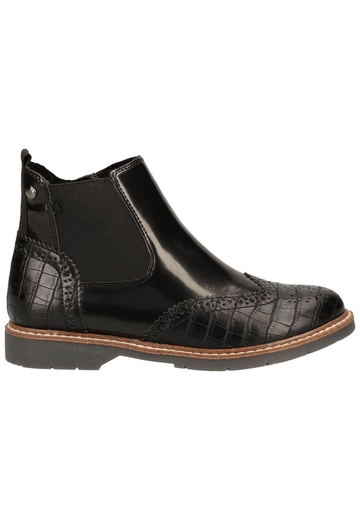s.Oliver Stiefelette Lederimitat Schwarz