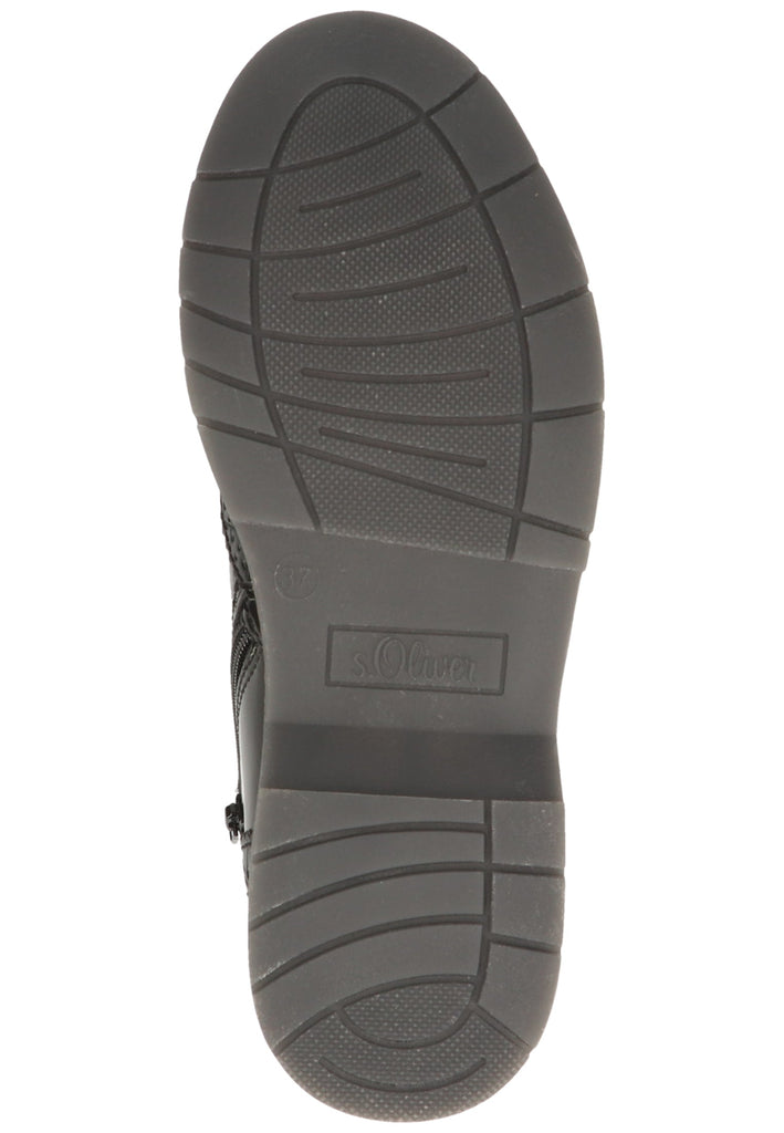 s.Oliver Stiefelette Lederimitat Schwarz