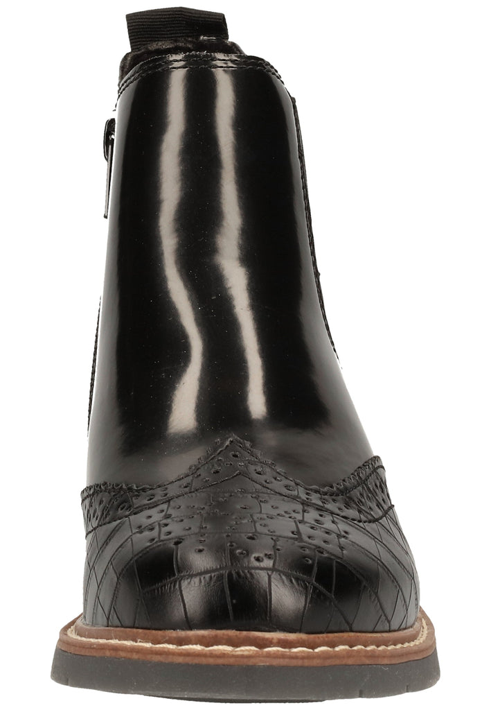 s.Oliver Stiefelette Lederimitat Schwarz