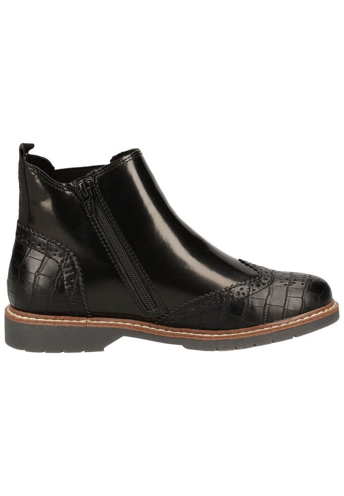 s.Oliver Stiefelette Lederimitat Schwarz