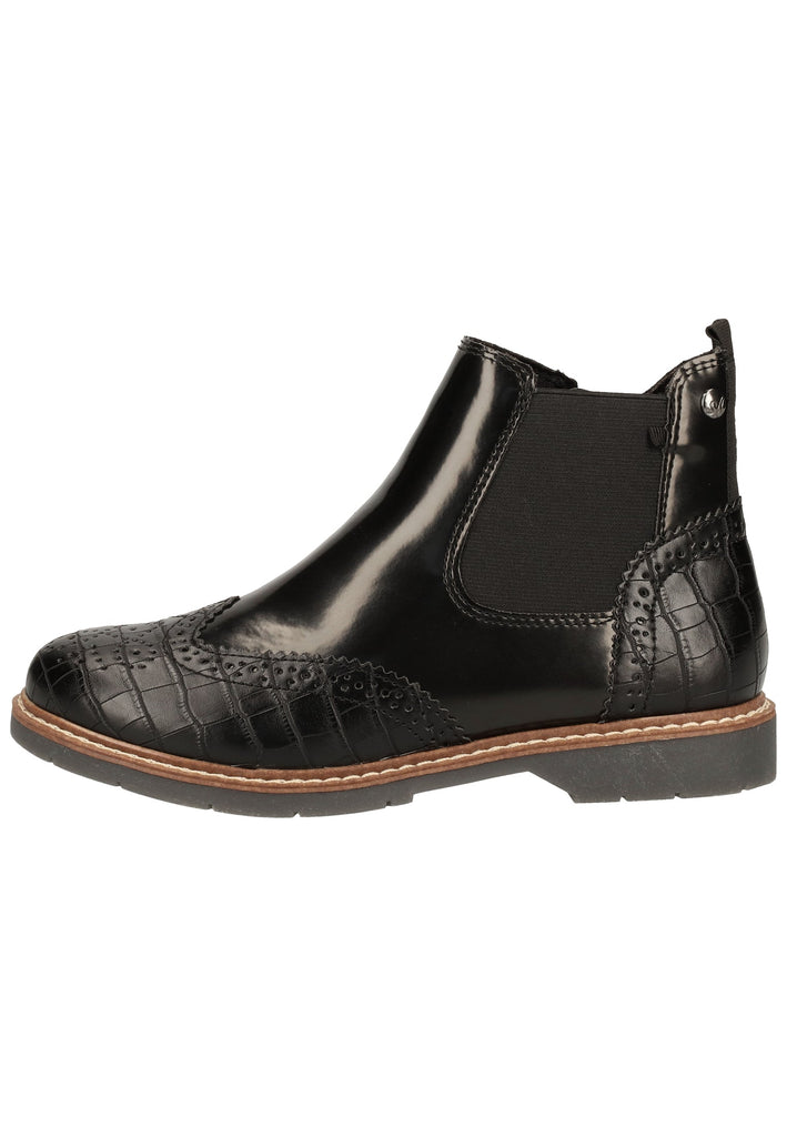 s.Oliver Stiefelette Lederimitat Schwarz