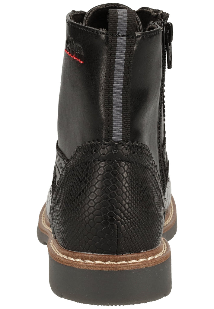 s.Oliver Stiefelette Lederimitat Schwarz