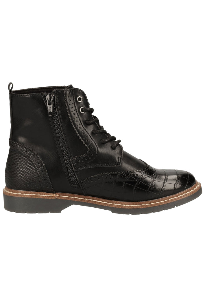 s.Oliver Stiefelette Lederimitat Schwarz