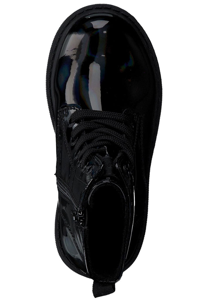 s.Oliver Stiefelette Lederimitat Schwarz Lack