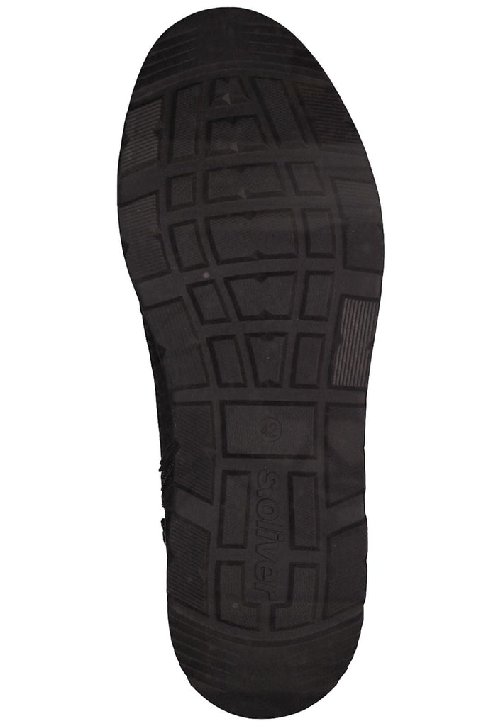 s.Oliver Stiefelette Lederimitat Schwarz Warmfutter