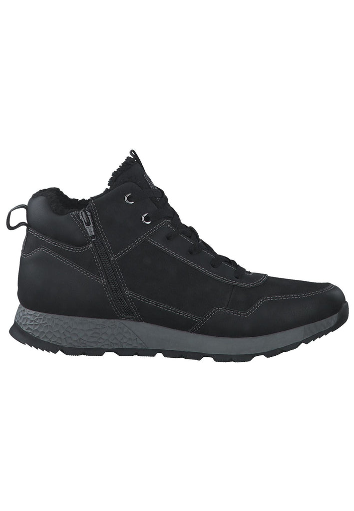 s.Oliver Stiefelette Lederimitat Schwarz Warmfutter