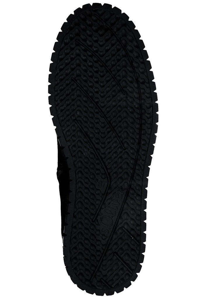 s.Oliver Stiefelette Lederimitat/Textil Black