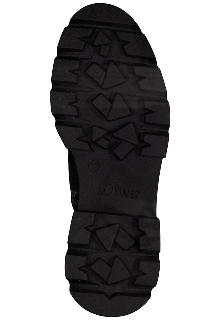 s.Oliver Stiefelette Lederimitat/Textil Black
