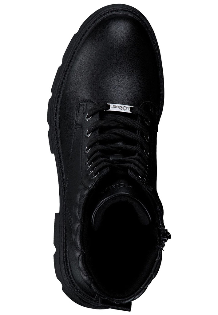 s.Oliver Stiefelette Lederimitat/Textil Black