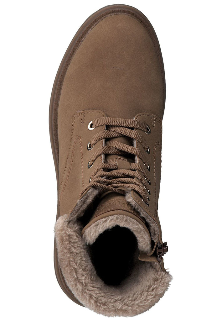 s.Oliver Stiefelette Lederimitat/Textil Camel