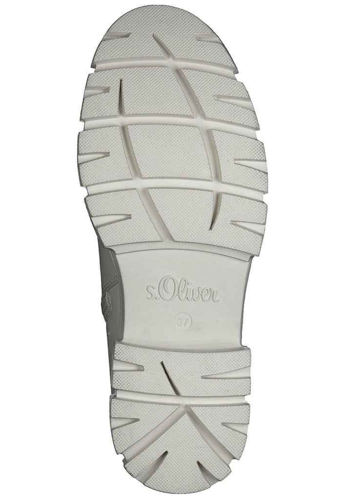 s.Oliver Stiefelette Lederimitat/Textil Cream