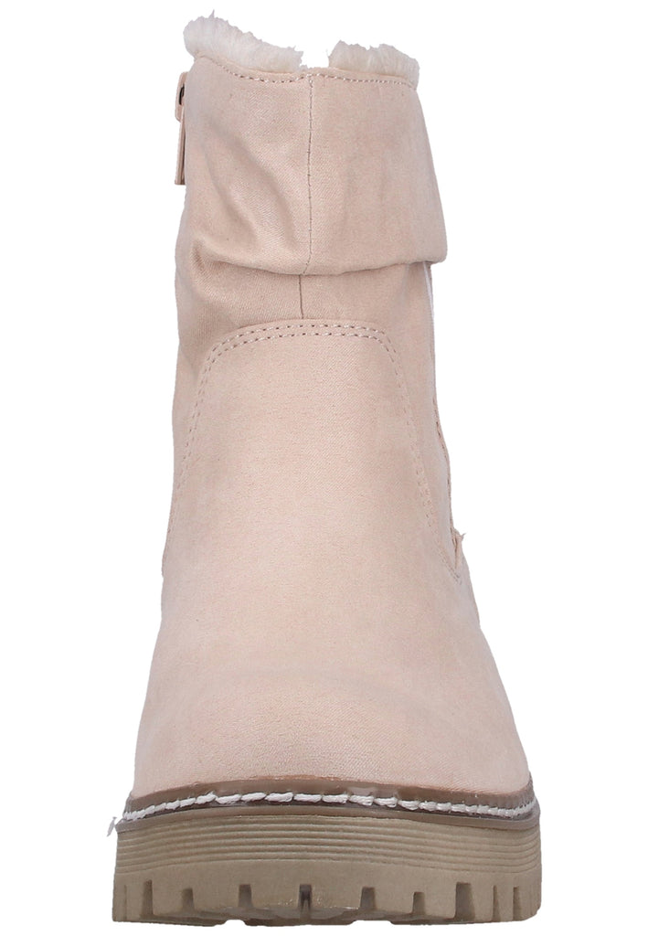 s.Oliver Stiefelette Lederimitat/Textil Cream Warmfutter