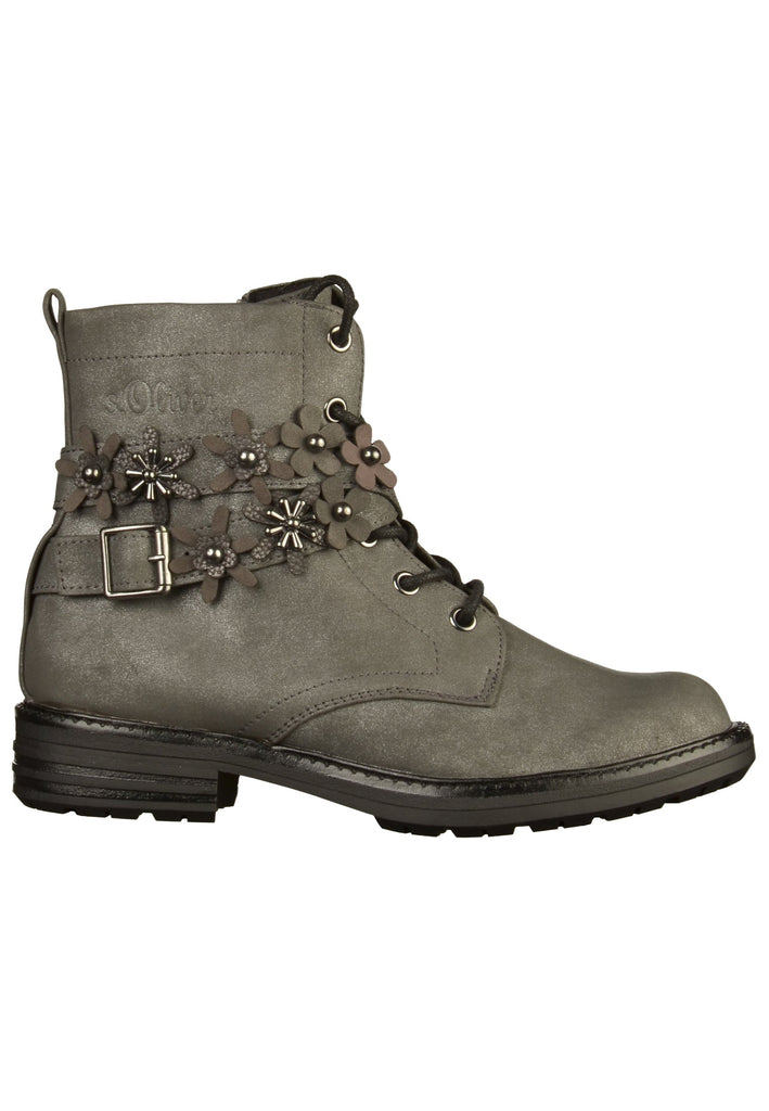 s.Oliver Stiefelette Lederimitat/Textil Graphit