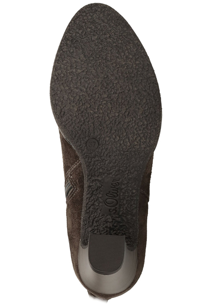 s.Oliver Stiefelette Lederimitat/Textil Grau