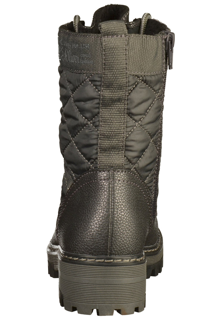 s.Oliver Stiefelette Lederimitat/Textil Grau