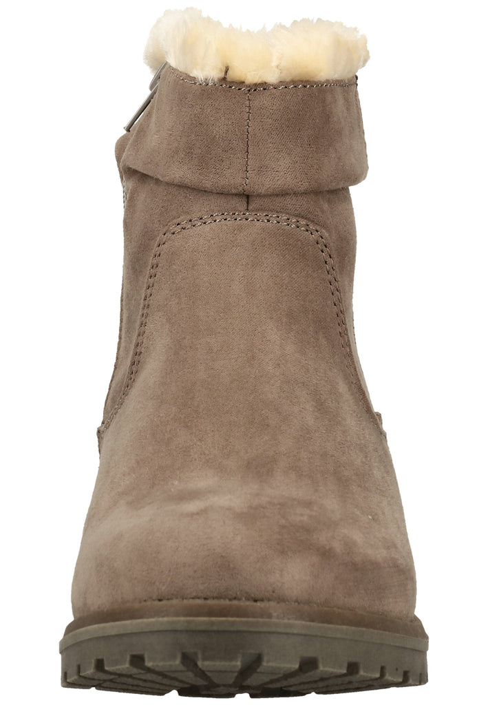 s.Oliver Stiefelette Lederimitat/Textil Grau Warmfutter