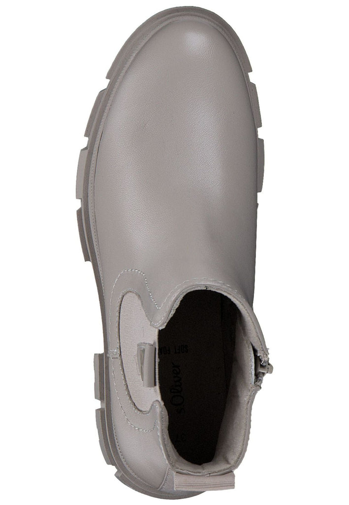 s.Oliver Stiefelette Lederimitat/Textil Ivory