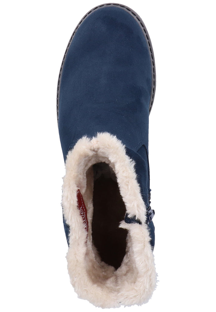 s.Oliver Stiefelette Lederimitat/Textil Navy Warmfutter