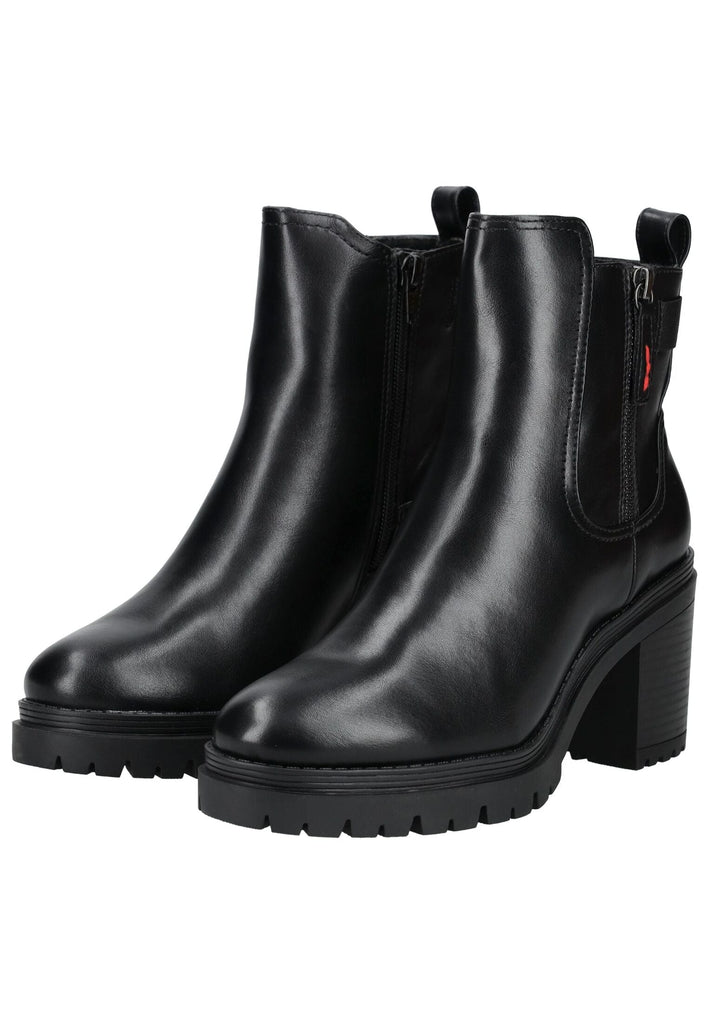 s.Oliver Stiefelette Lederimitat/Textil Schwarz