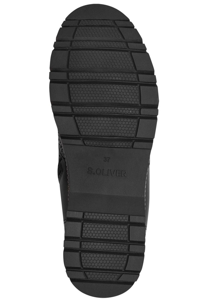 s.Oliver Stiefelette Lederimitat/Textil Schwarz