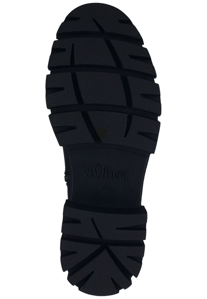 s.Oliver Stiefelette Lederimitat/Textil Schwarz