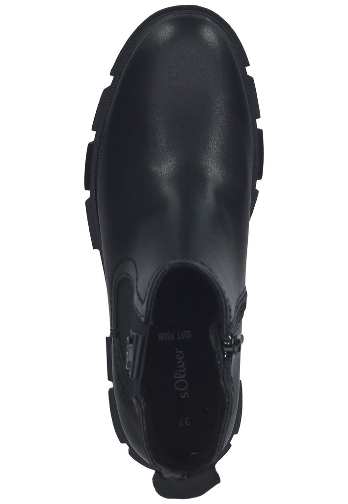 s.Oliver Stiefelette Lederimitat/Textil Schwarz