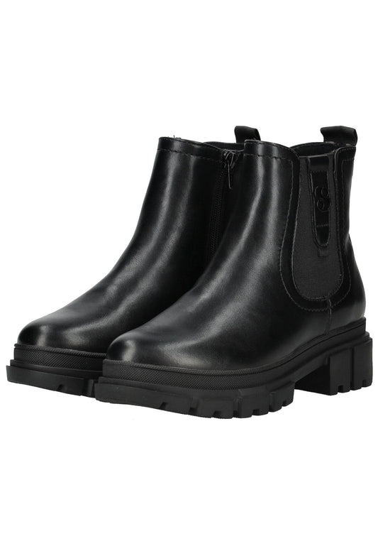 s.Oliver Stiefelette Lederimitat/Textil Schwarz