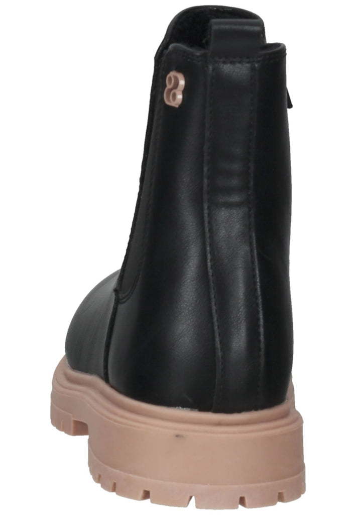 s.Oliver Stiefelette Lederimitat/Textil Schwarz/Rosa Warmfutter