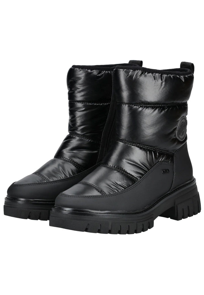 s.Oliver Stiefelette Lederimitat/Textil Schwarz Warmfutter