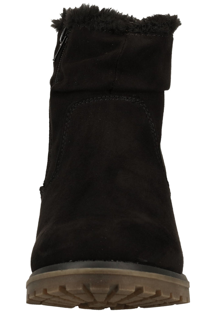 s.Oliver Stiefelette Lederimitat/Textil Schwarz Warmfutter