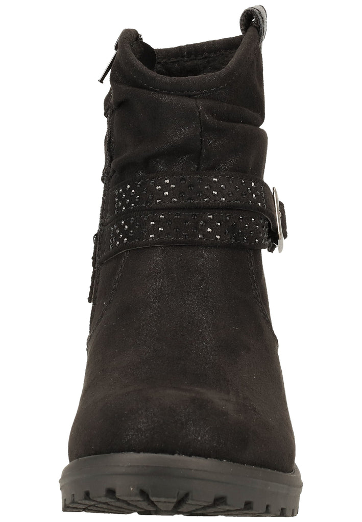 s.Oliver Stiefelette Lederimitat/Textil Schwarz Warmfutter