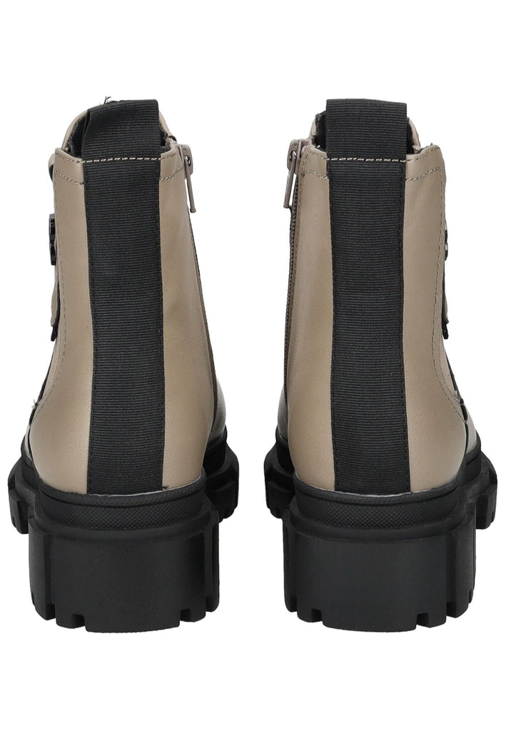 s.Oliver Stiefelette Lederimitat/Textil Taupe