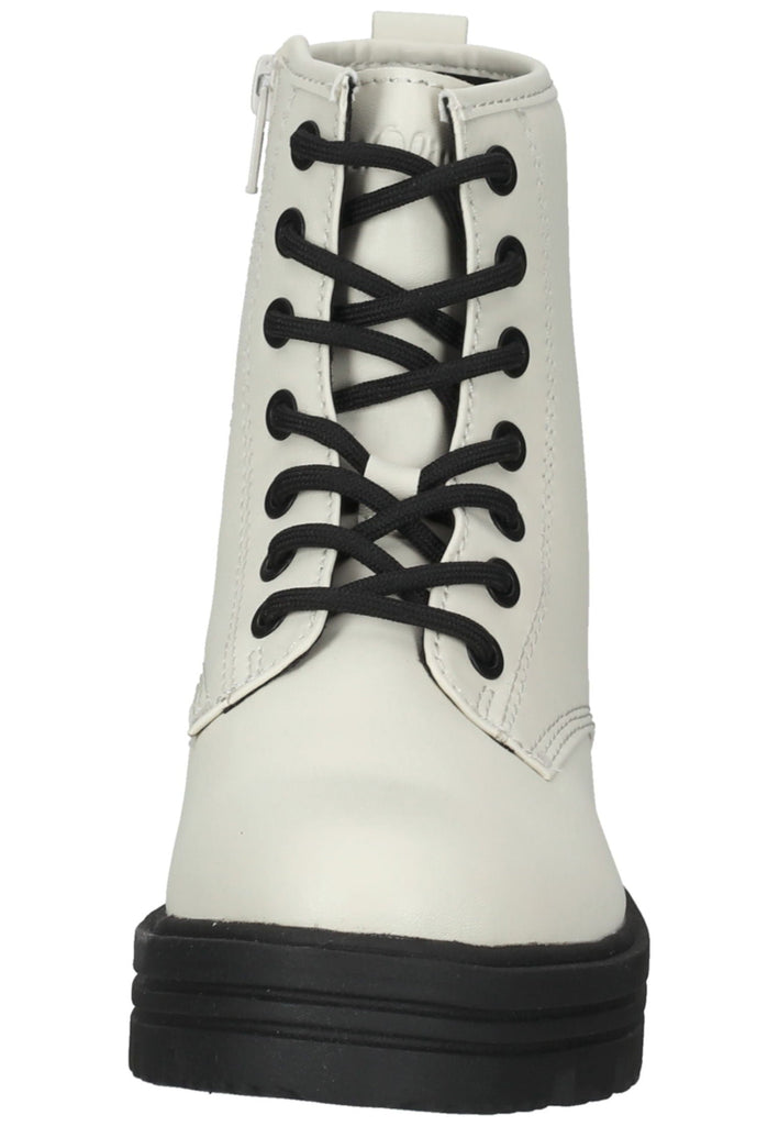 s.Oliver Stiefelette Lederimitat Weiß