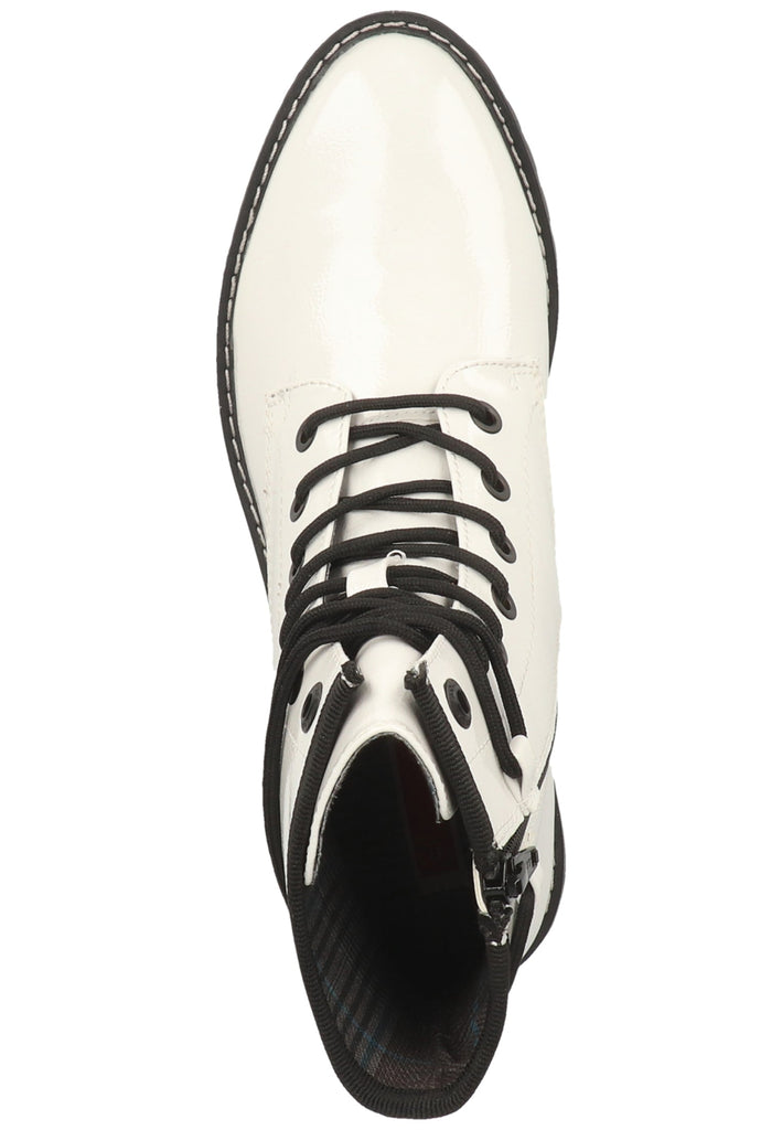 s.Oliver Stiefelette Lederimitat Weiß