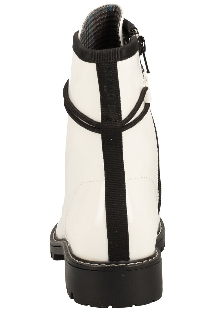 s.Oliver Stiefelette Lederimitat Weiß