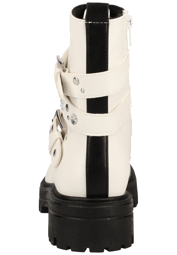 s.Oliver Stiefelette Lederimitat Weiß