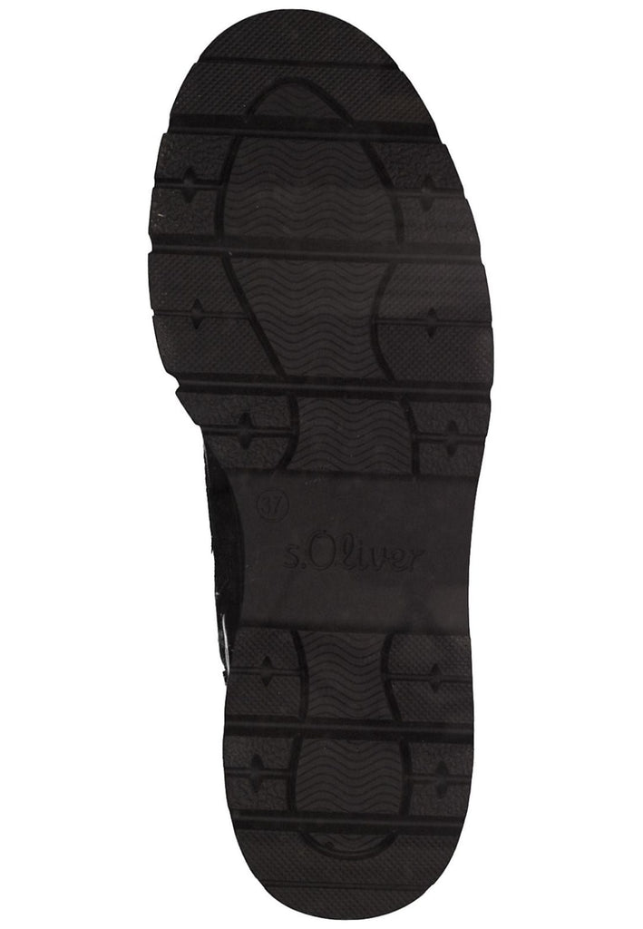 s.Oliver Stiefelette Nappaleder Schwarz