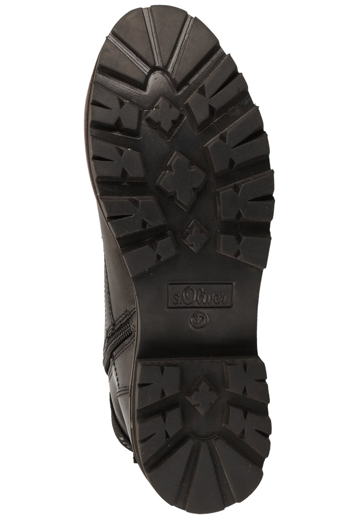 s.Oliver Stiefelette Nappaleder Schwarz