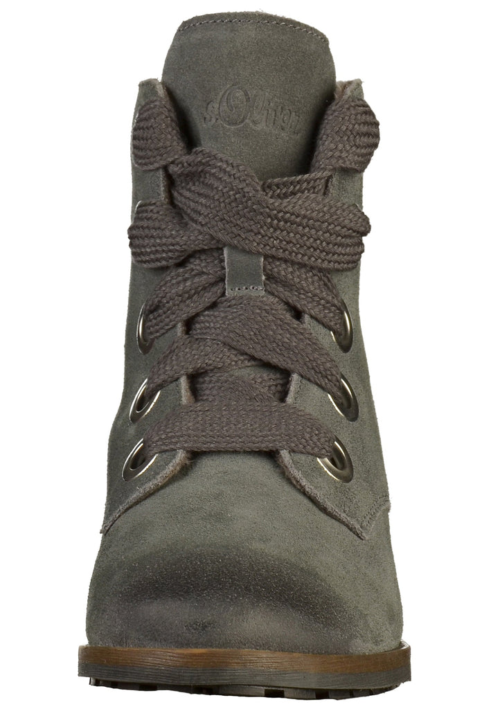 s.Oliver Stiefelette Nubukleder Grau